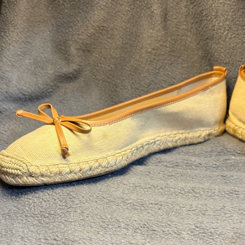 Franco Sarto Cream and Tan Espadrilles